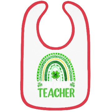 Discover One Lucky Teacher Rainbow St Patrick’S Day Bibs