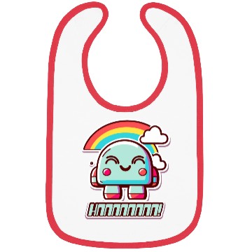 Discover A Robot Grin And A Rainbow Bibs