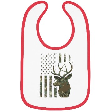 Discover Camo American Flag Buck Hunting For Elk Deer Bibs