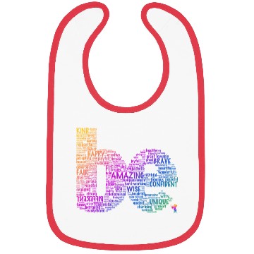 Discover Inring Positive Word Be Colorful Letter Bibs