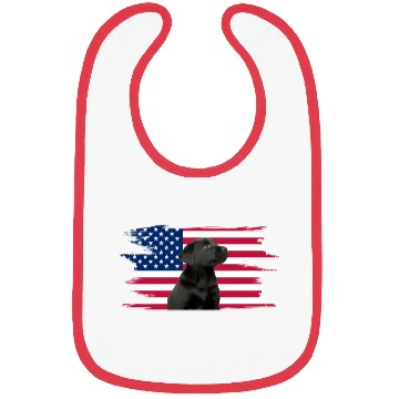 Discover American Flag Dog Black Lab Puppy Bibs