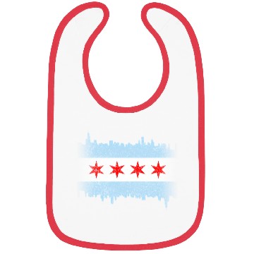 Discover Chicago Flag yline Distressed Bibs