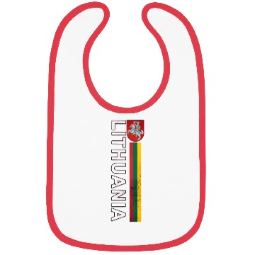 Discover Lithuania Flag And Emblem Left Side Retro-Effect Bibs