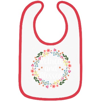 Discover Retired And Blessed Floral Religious Retiret Bibs