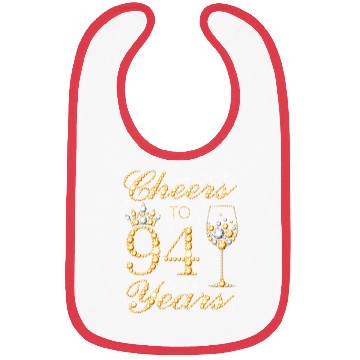 Discover Cheers To 94 Years 94Th Queen'S 94 Bibs