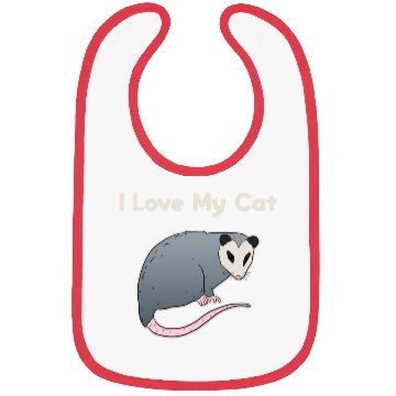 Discover I Love My Cat Opossum Bibs