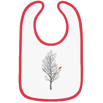Discover Winter Tree W Cardinal Bird Bibs