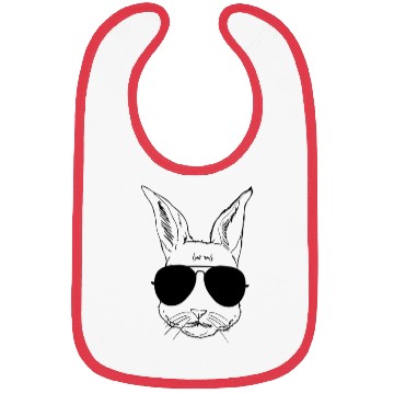 Discover Bunny Face With Sunglasses Easter Day For Bibs