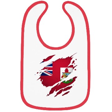 Discover Proud Bermudians Torn Ripped Bermuda Flag Bibs