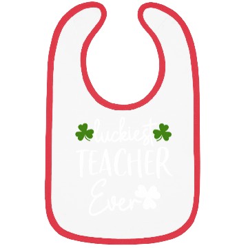 Discover Luckiest Shamrock Teacher Ever St Patrick’S Day Bibs