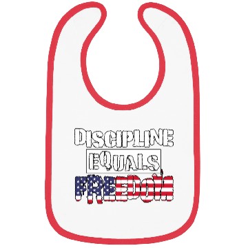Discover Discipline Is Equal To Freedom American Flag Bibs