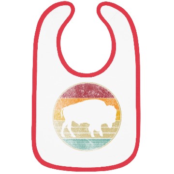 Discover Buffalo Distressed Bison Animal Dad Bibs
