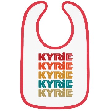 Discover Kyrie Name Given Name Colorful Inline Font Bibs