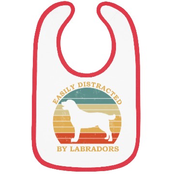 Discover Labrador Lover Design Easily Distracted By Bibs
