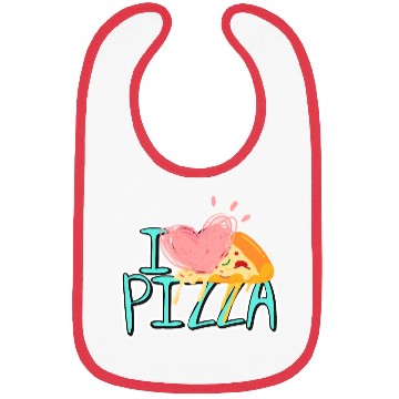Discover i love pizza Bibs