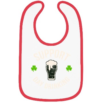 Discover Support Day Drinking Saint Pattys Bibs