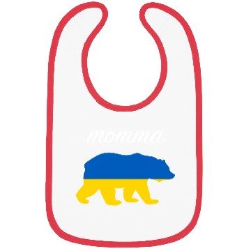 Discover Momma Bear Ukraine Flag Ukrainian Roots Bibs