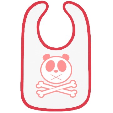 Discover Panda Cross Bone Pink Bibs