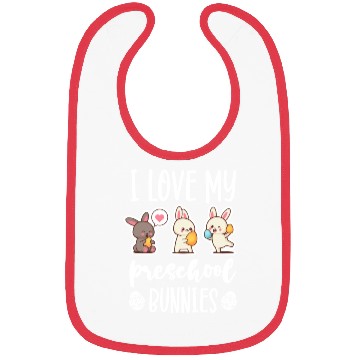 Discover I Love Preschool Bunnies Teacher Easter Bibs
