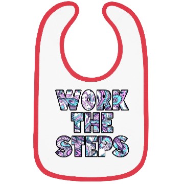 Discover Work the Steps paisley Bibs