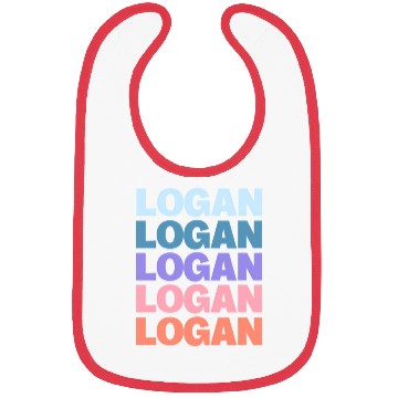 Discover Modern Repeated Text Logan Bibs