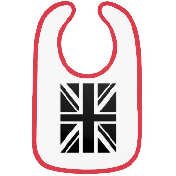 Discover Black Union Jack - Uk Flag - Great Britain Bibs