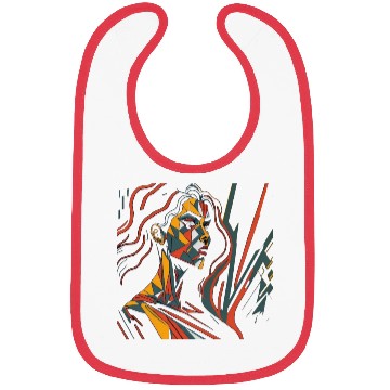Discover Feminine Character Cubism Bibs