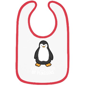 Discover Easily Distracted By Penguins Penguins Bibs
