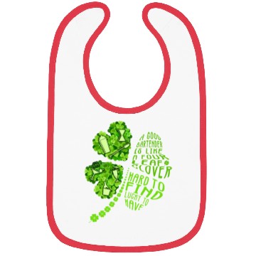 Discover A Bartender Is Like A Four Leaf Clover Patrick'S Bibs