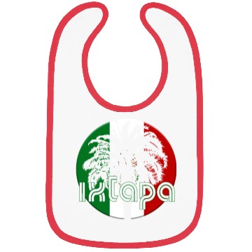 Discover Ixtapa Mexico Flag Native Palm Tree Mexican Bibs