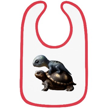 Discover dinosaur on turtle Bibs