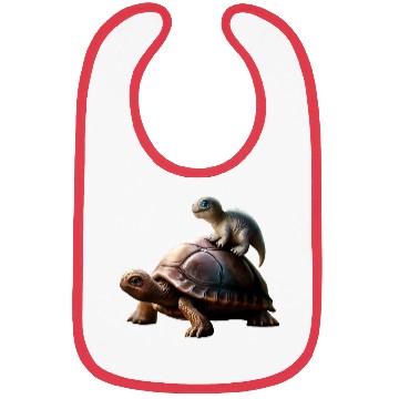 Discover dinosaur on turtle Bibs