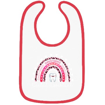 Discover Leopard Rainbow Cupid'S Favorite Dental Assistant Bibs