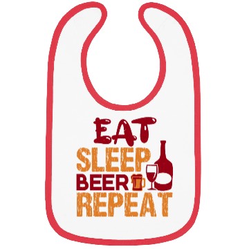 Discover Eat Sleep Beer Repeat- Funny Drinking Bibs
