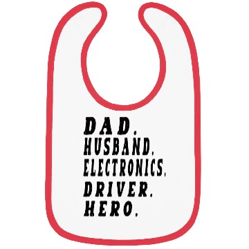 Discover Father's day funny Dad Husband Electronics hero Bibs