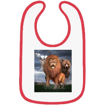 Discover Wild animals art Bibs