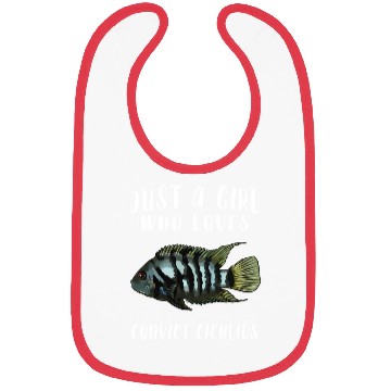 Discover Just A Who Loves Convict Cichlids Fish Bibs