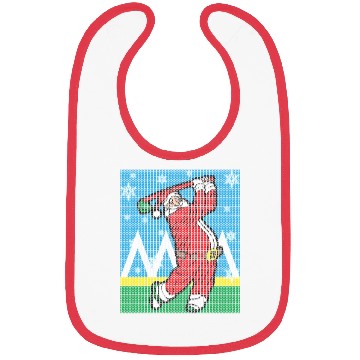 Discover Santa Claus Playing Golf Golfer Ugly Bibs