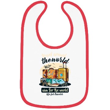 Discover Travel Around The World Bibs