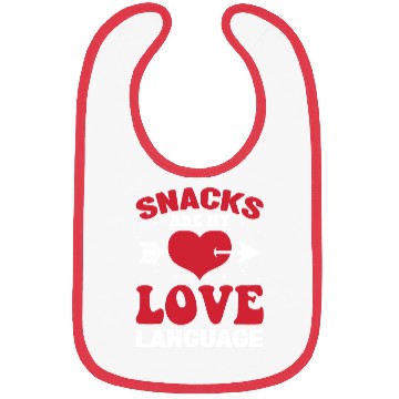 Discover Snacks are my Love Language Funny Snack Lovers Bibs