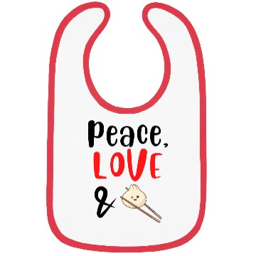 Discover Peace Love and Dumplings Bibs