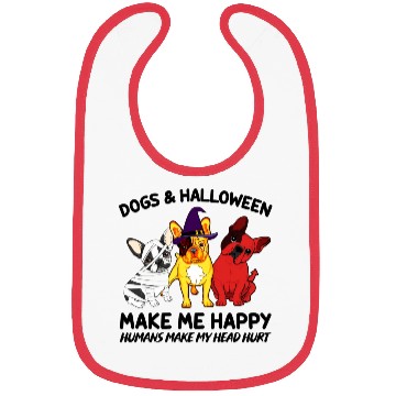 Discover Frenchie Dog Halloween Dog Lover Bibs