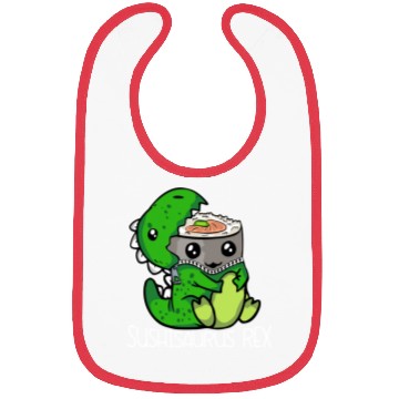 Discover Cute Dinosaur Sushi Lover Gift Women Trex Men Bibs