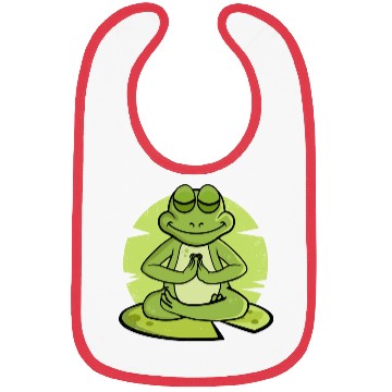 Discover Meditating Frog Lover Men Yoga Gift Women Bibs