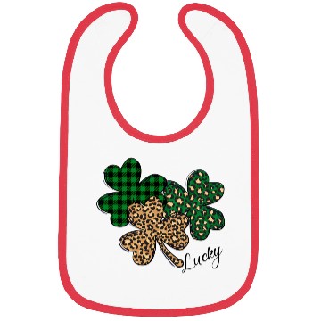 Discover Lucky Leopard Shamrock St Patric Day Bibs