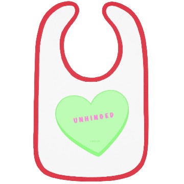 Discover unhinged conversation heart Bibs