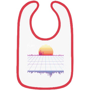Discover Outrun Synthwave Retrowave Wave Sunset Aesthetic Bibs