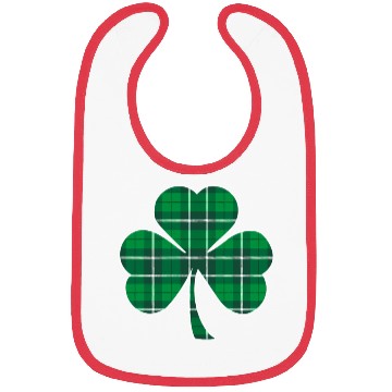 Discover St Patric Day Irish Green Buffalo Plaid Shamrock Bibs