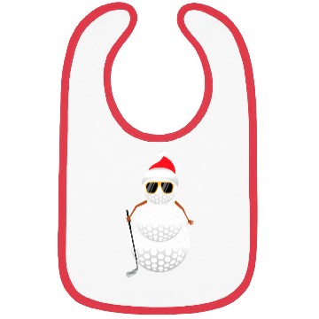 Discover Santa Snowman Golf Ball Golfer Bibs