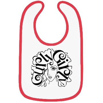 Discover Curly Girly -black design Bibs